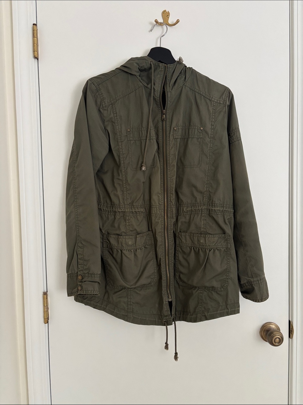 Kenneth Cole Reaction Olive Hooded Field Jacket